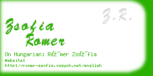 zsofia romer business card